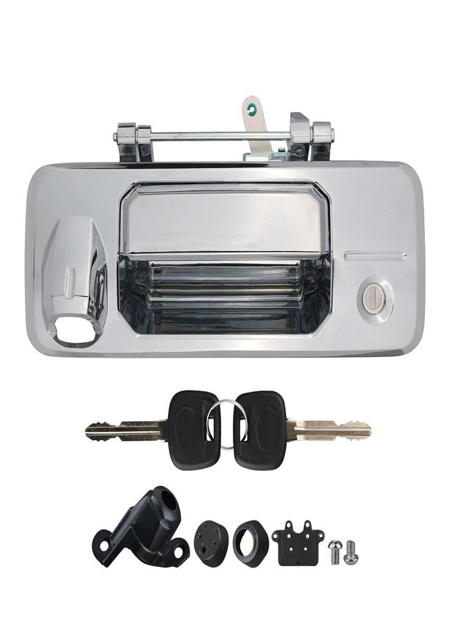 omoZone Tailgate Handle with Rear Camera Hole Liftgate Latch Handle with Key Lock Cylinder Compatible with 2014-2021 Toyota Tundra 2016-2022 Toyota Tacoma Replaces 69090-0C090 69090-0C091 - Image 1